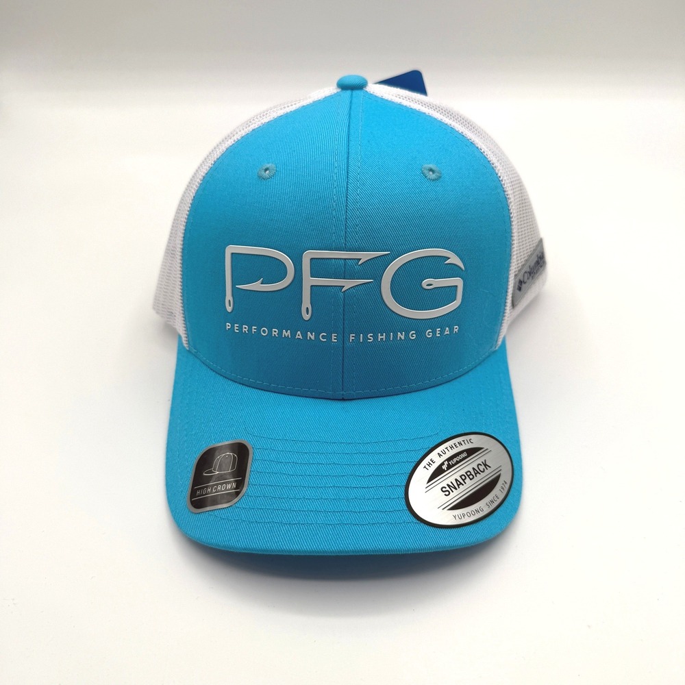 Columbia Trucker Hat‎ Mens O/S Blue PFG Mesh Snapback Fishing Outdoor NEW